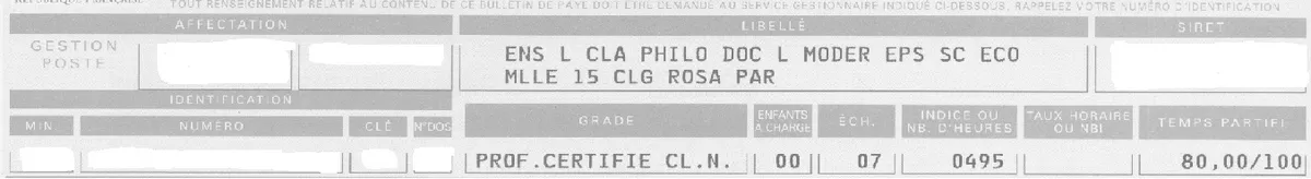 Education Nationale - Lire sa fiche de paie