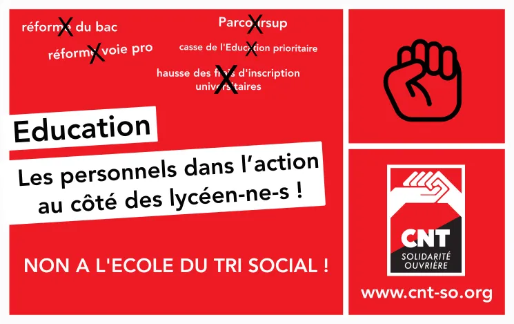 Education : les personnels dans l’action au côté des lycéen-ne-s !