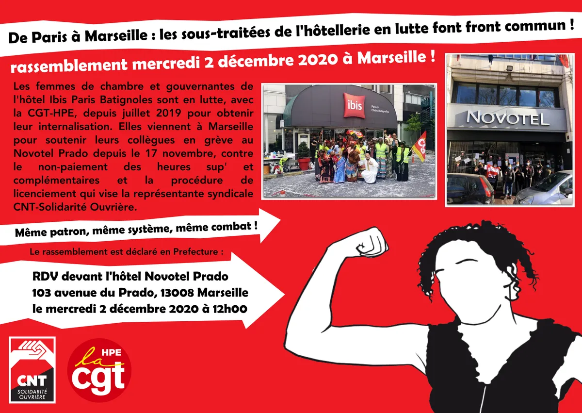De Paris à Marseille : les sous-traitées de l’hôtellerie en lutte font front commun !